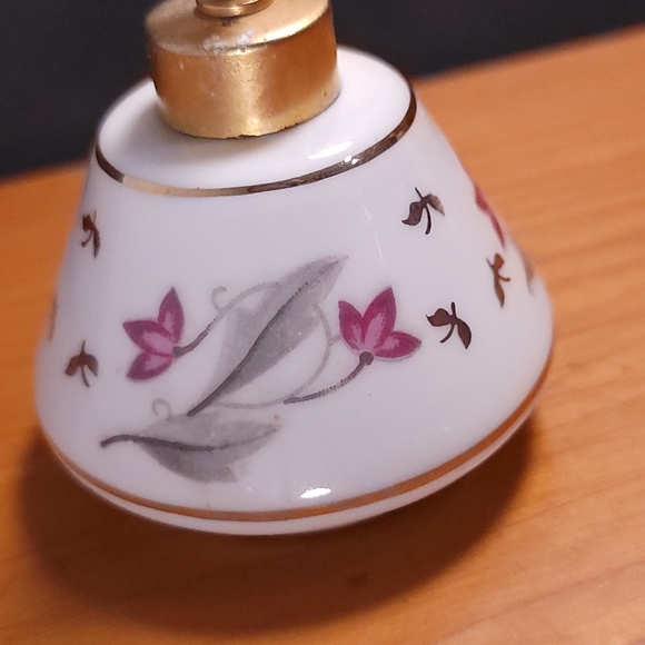 DeV Perfume Atomizer Bottle Porcelain Pink Floral Vintage Victorian - Picture 6 of 10